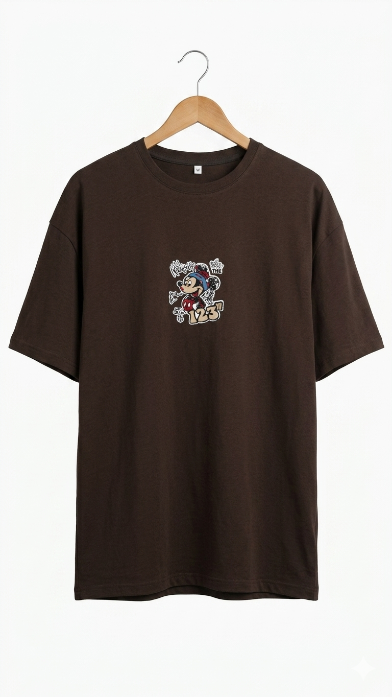 Premium Drop Shoulder Micky Mouse Design