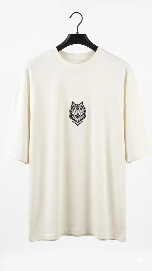 Premium Drop Shoulder Wolf Print
