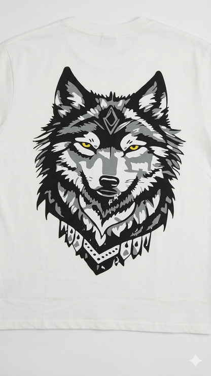 Premium Drop Shoulder Wolf Print