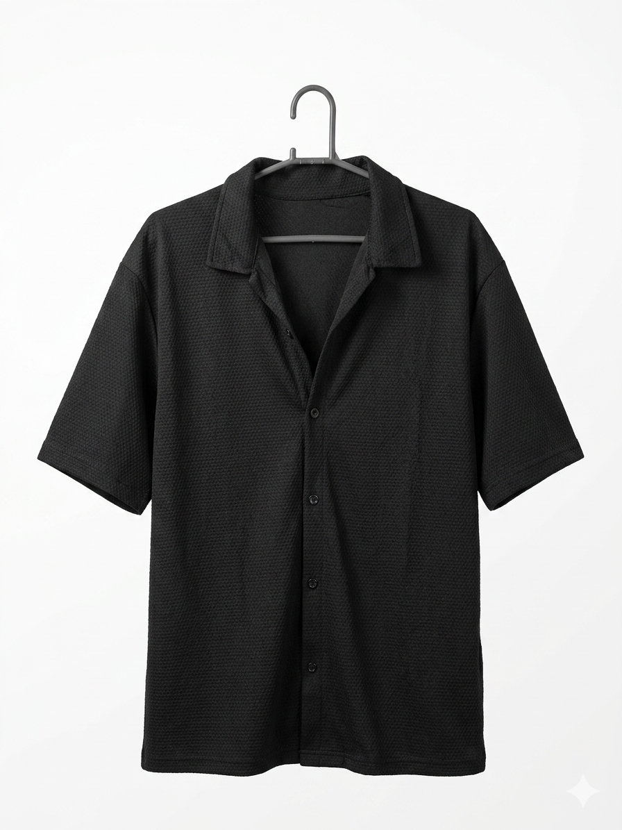The Signature Noir Camp Shirt